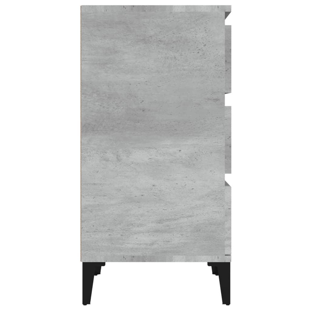 Bedside Cabinet Concrete Grey 40x35x70 cm Engineered Wood