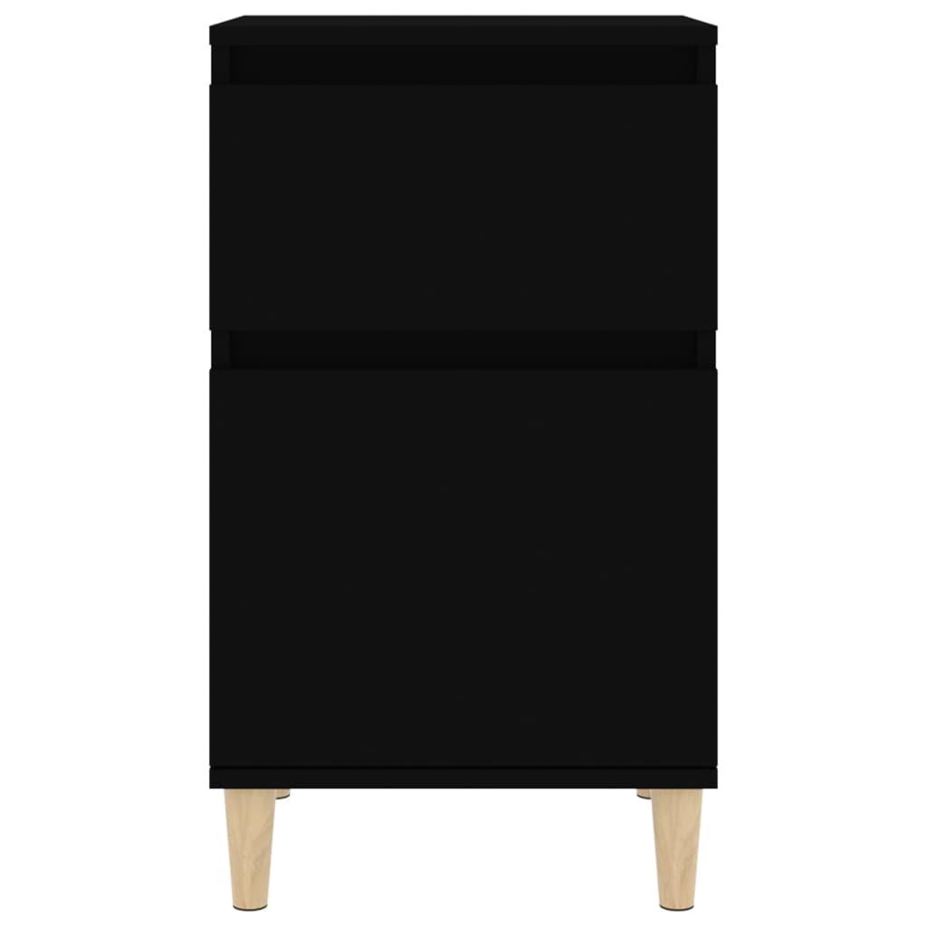 Bedside Cabinet Black 40x35x70 cm
