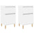 Bedside Cabinets 2 pcs High Gloss White 40x35x70 cm
