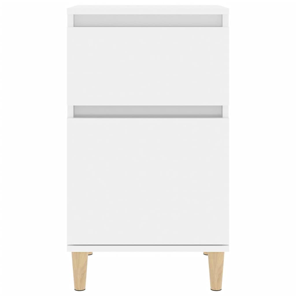 Bedside Cabinets 2 pcs High Gloss White 40x35x70 cm