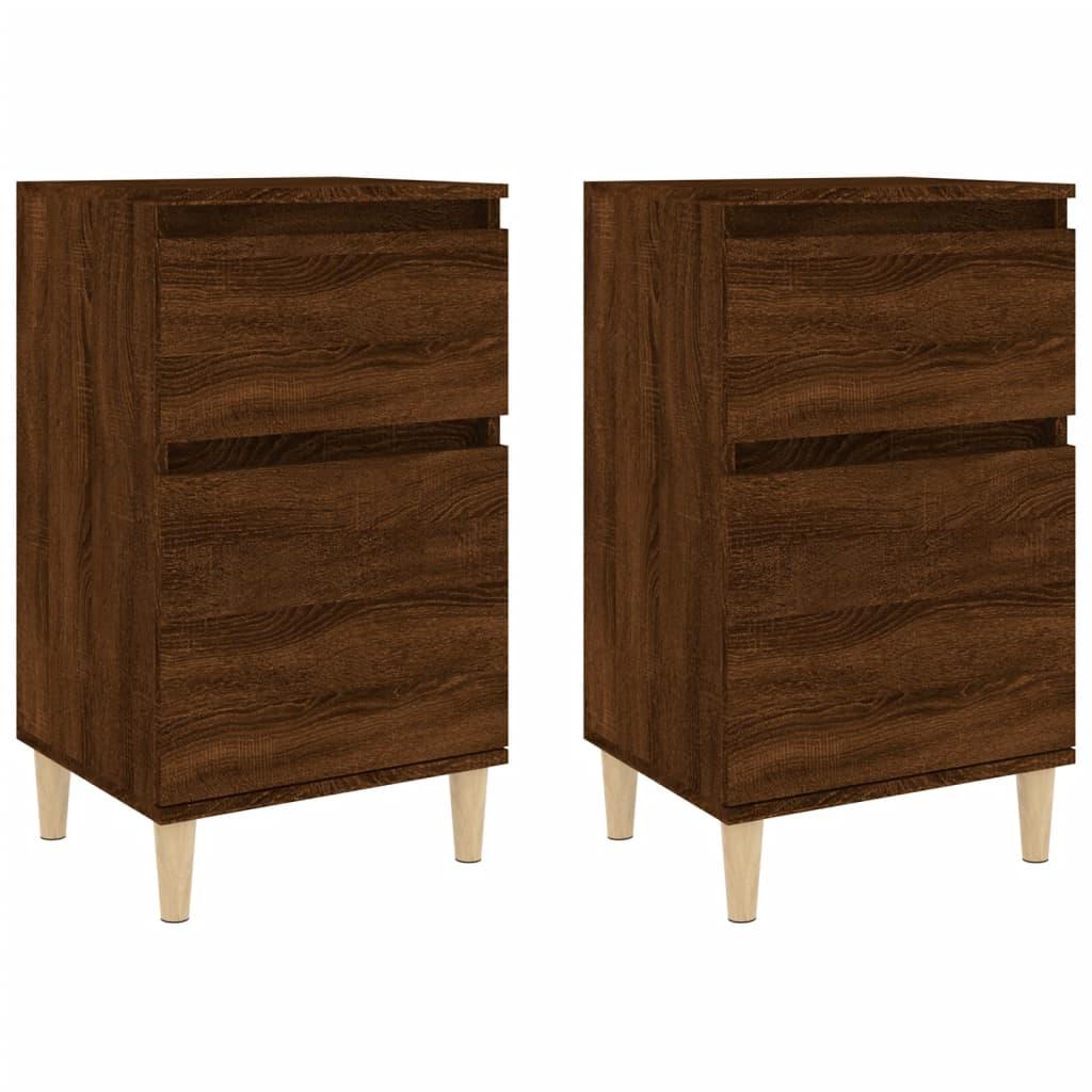 Bedside Cabinets 2 pcs Brown Oak 40x35x70 cm