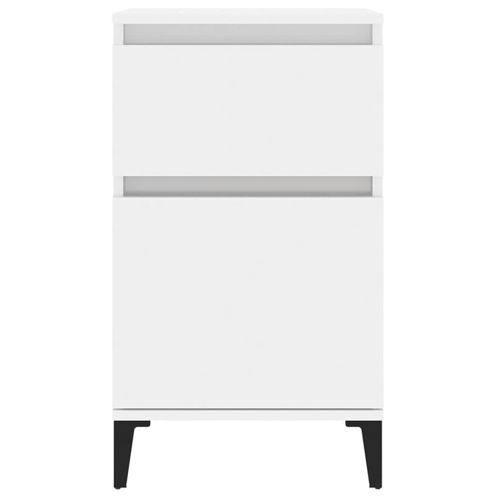 Bedside Cabinets 2 pcs High Gloss White 40x35x70 cm