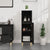 Bathroom Cabinet Black 30x30x100 cm Engineered Wood