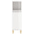 Bathroom Cabinet High Gloss White 30x30x100 cm Engineered Wood