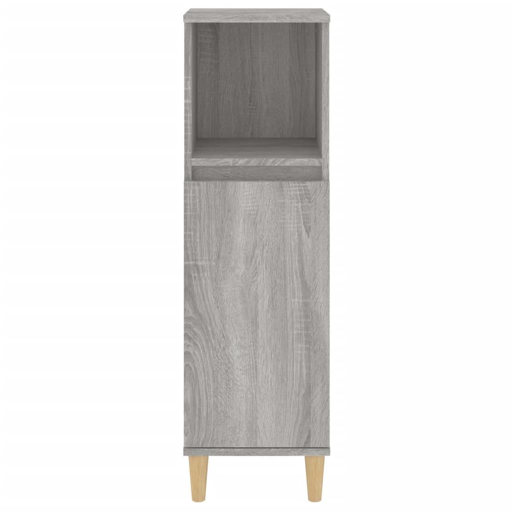 Bathroom Cabinet Grey Sonoma 30x30x100 cm Engineered Wood