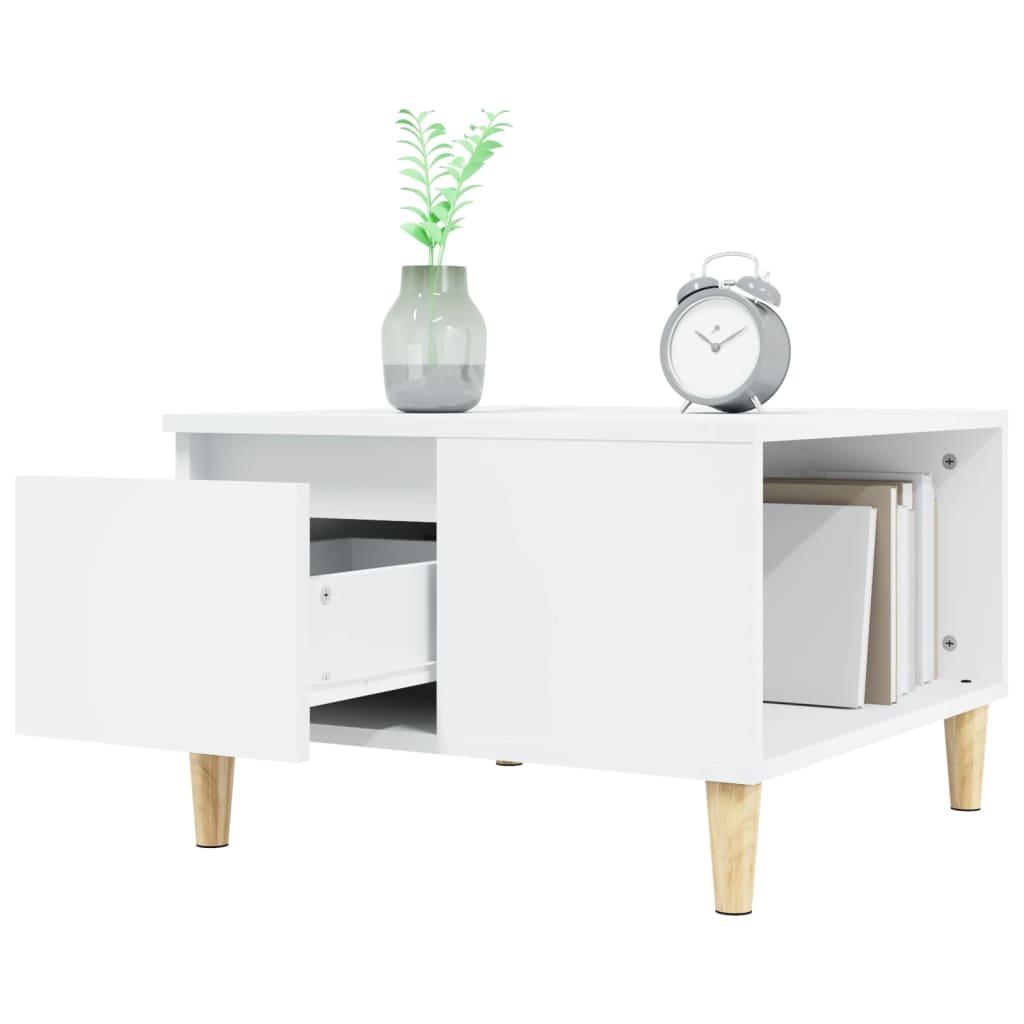 Coffee Table White 55x55x36.5 cm Engineered Wood