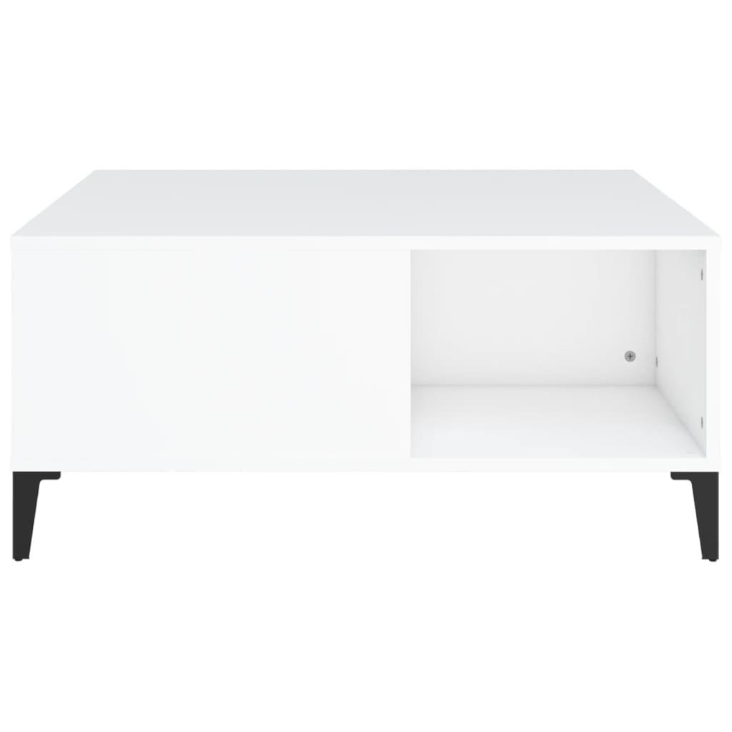 Coffee Table White 80x80x36.5 cm Engineered Wood