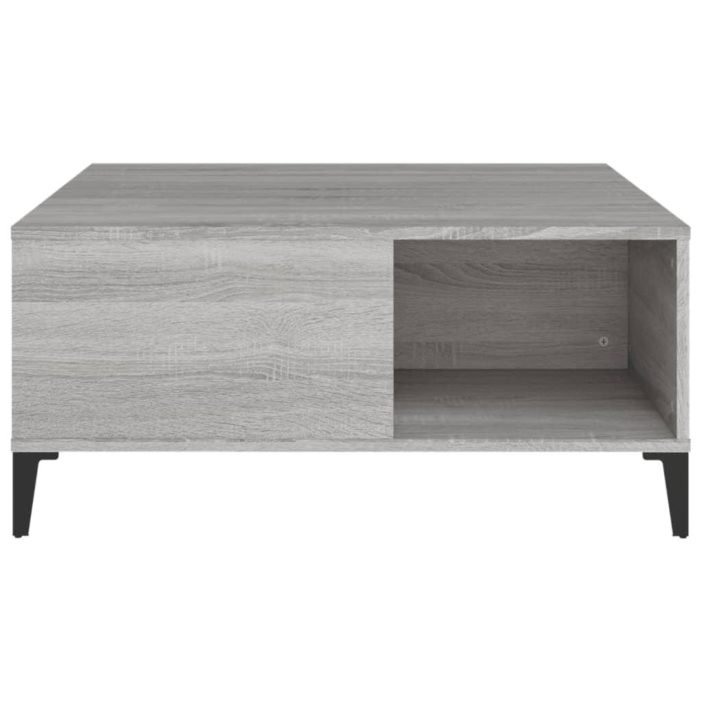 Coffee Table Grey Sonoma 80x80x36.5 cm Engineered Wood