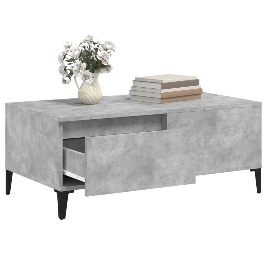 Coffee Table Concrete Grey 90x50x36.5 cm Engineered Wood