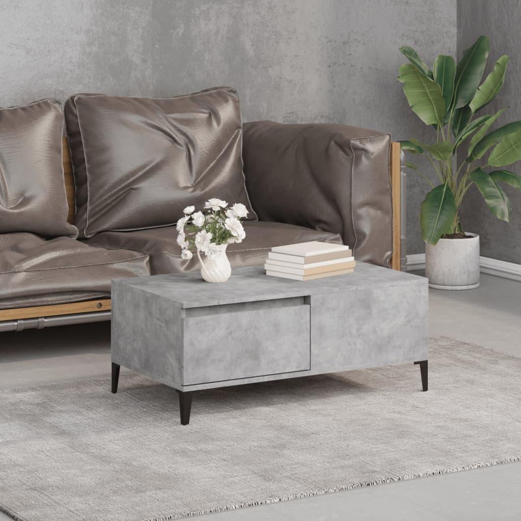 Coffee Table Concrete Grey 90x50x36.5 cm Engineered Wood