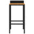 Bar Stools 2 pcs Black Poly Rattan and Solid Wood Acacia