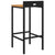 Bar Stools 2 pcs Black Poly Rattan and Solid Wood Acacia