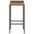 Bar Stools 2 pcs Grey Poly Rattan and Solid Wood Acacia