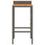 Bar Stools 4 pcs Grey Poly Rattan and Solid Wood Acacia