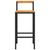 Bar Stools 2 pcs Black Poly Rattan and Solid Wood Acacia