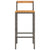 Bar Stools 4 pcs Grey Poly Rattan and Solid Wood Acacia