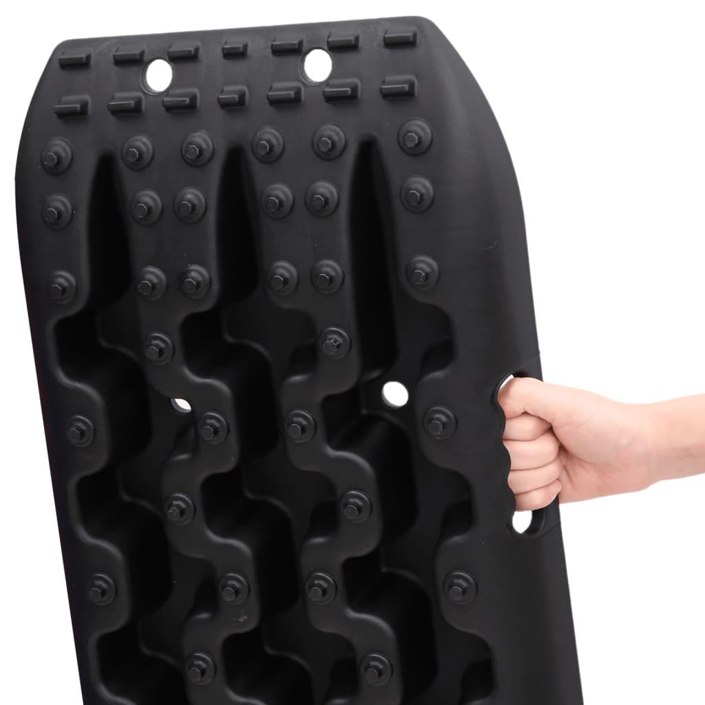 Traction Boards 2 pcs Black 106x30.5x7 cm Nylon