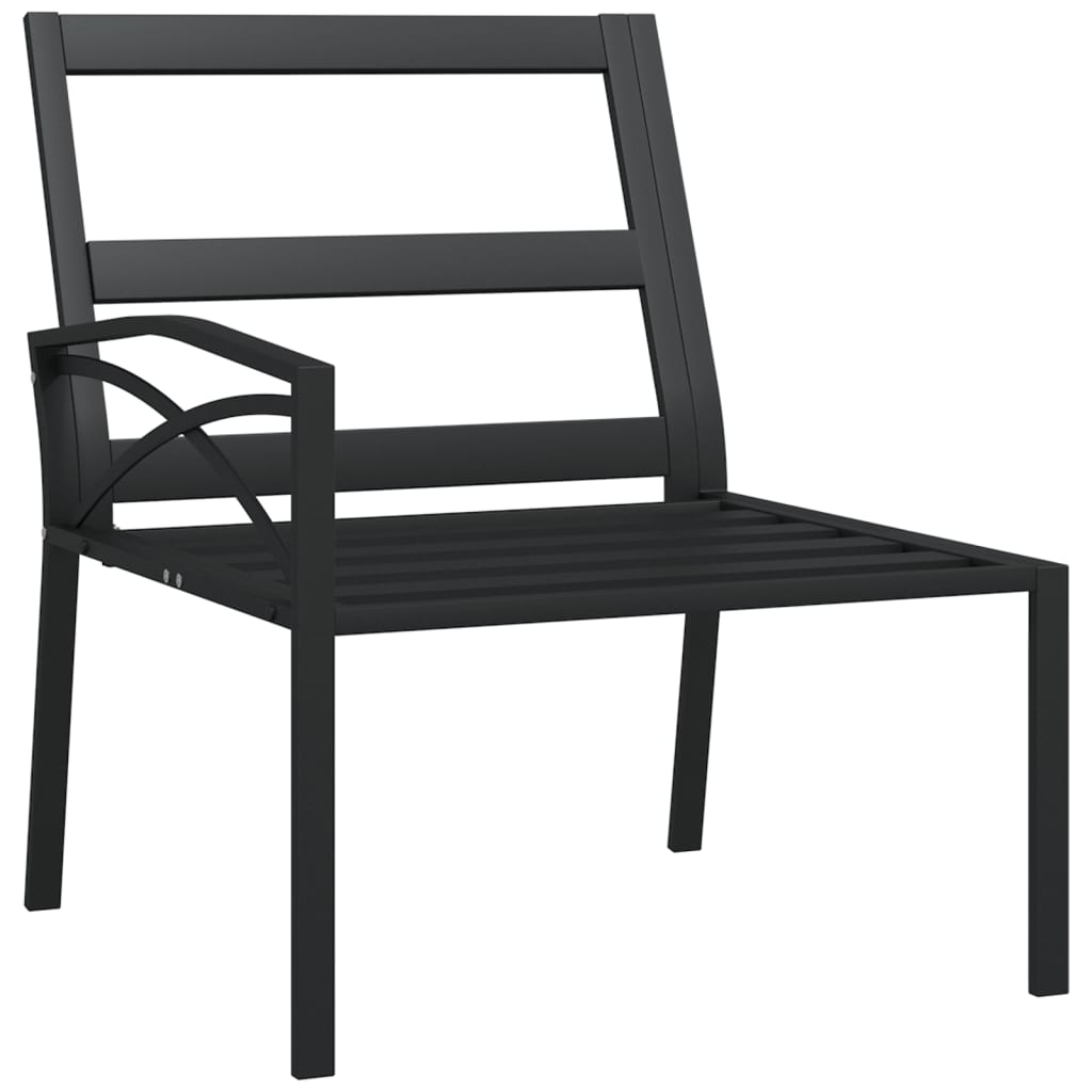 Garden Chairs with Grey Cushions 2 pcs 62x75x79 cm Steel