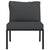 Garden Chairs with Grey Cushions 2 pcs 60x74x79 cm Steel