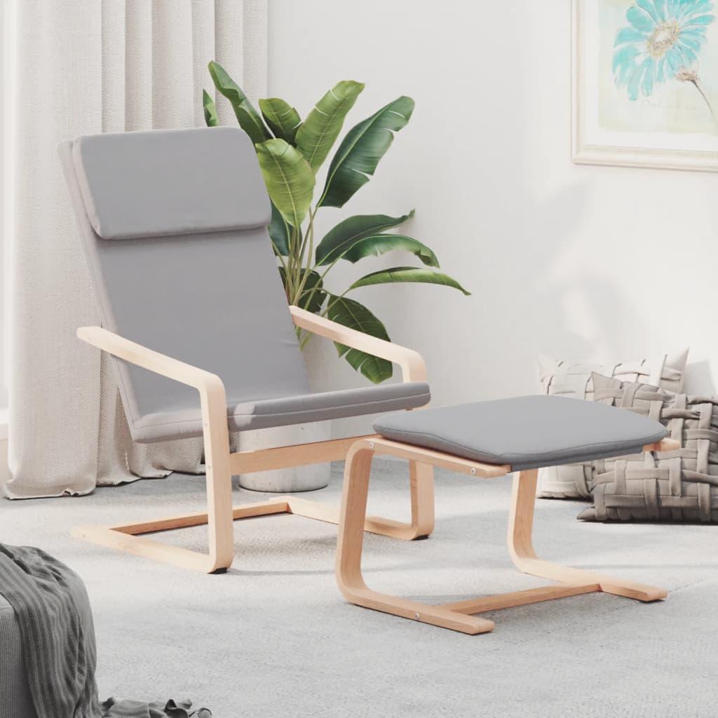 Relaxing Chair Light Grey Fabric