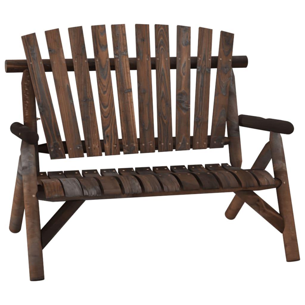 2-Seater Garden Bench 119x85x98 cm Solid Wood Spruce