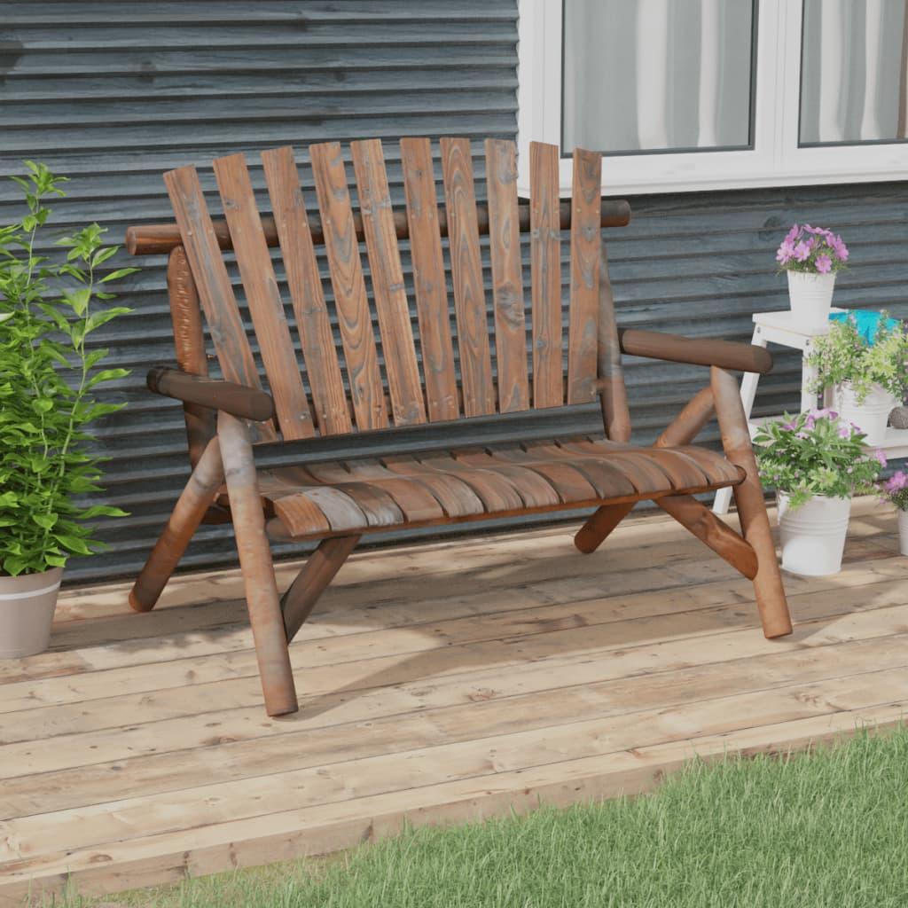 2-Seater Garden Bench 119x85x98 cm Solid Wood Spruce
