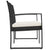 2-Seater Garden Bench with Cushions Black PP Rattan