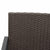 2-Seater Garden Bench with Cushions Brown PP Rattan