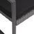 3-Seater Garden Bench with Cushions Dark Grey PP Rattan