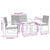 5 piece Garden Dining Set with Cushions Black PP Rattan