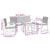 5 piece Garden Dining Set with Cushions Black PP Rattan