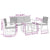 5 piece Garden Dining Set with Cushions Brown PP Rattan
