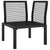 Garden Corner Chair with Cushions Black and Grey Poly Rattan