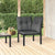 Garden Corner Chair with Cushions Black and Grey Poly Rattan
