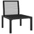 Garden Chair with Cushions Black and Grey Poly Rattan