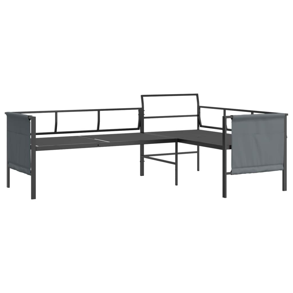 2 Piece Garden Lounge Set  Anthracite Steel