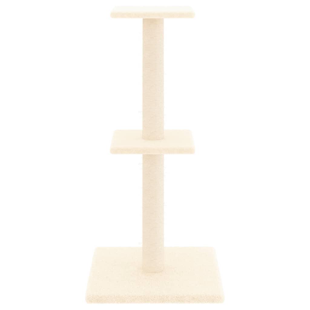 Cat Tree with Sisal Scratching Posts Cream 73 cm