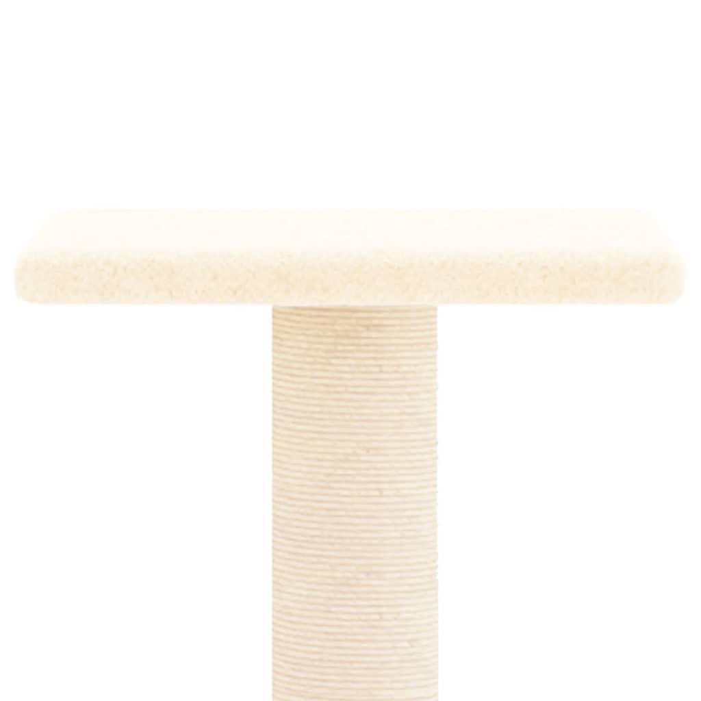 Cat Tree with Sisal Scratching Posts Cream 73 cm
