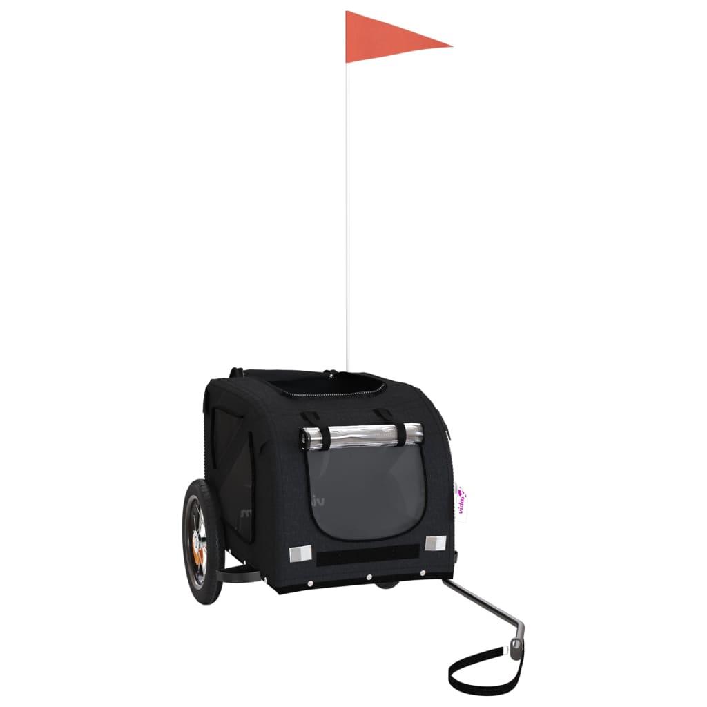 Pet Bike Trailer Black Oxford Fabric and Iron
