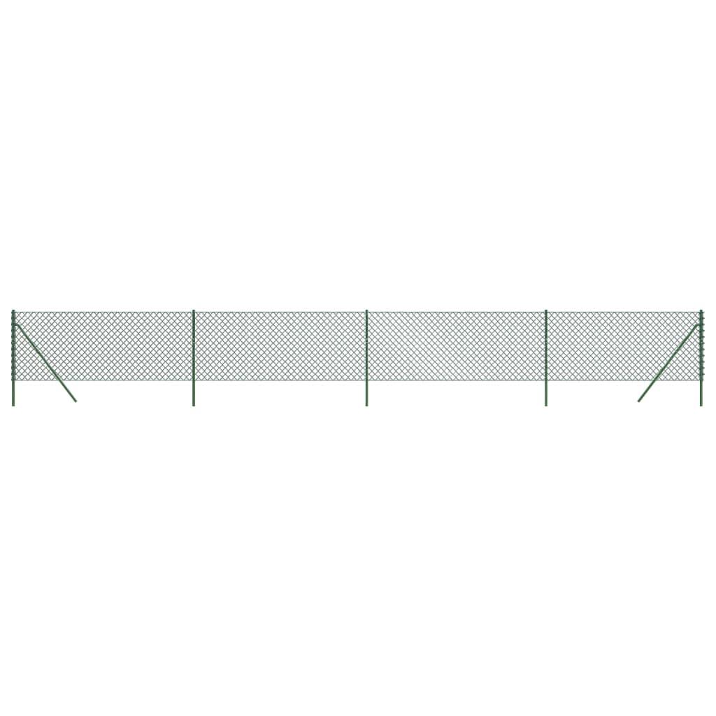 Chain Link Fence Green 0.8x10 m