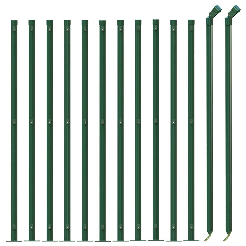 Chain Link Fence with Flange Green 1x25 m