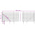 Wire Mesh Fence with Spike Anchors Green 1.4x25 m