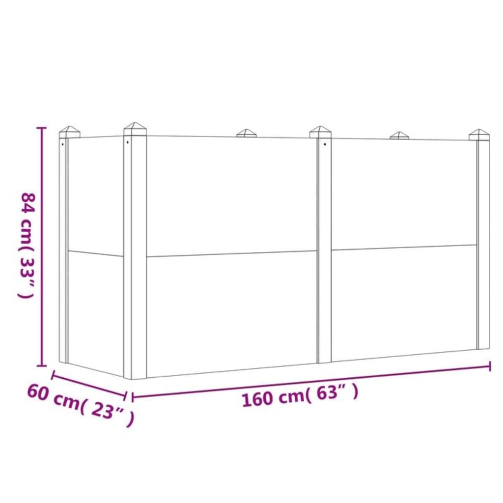 Garden Raised Bed 160x60x84 cm Solid Wood Acacia