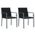 Garden Chairs with Cushions 2 pcs Black 56x59x84 cm Poly Rattan