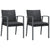 Garden Chairs with Cushions 2 pcs Black 56.5x57x83 cm Poly Rattan
