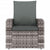 Garden Reclining Chair with Cushions Grey Poly Rattan