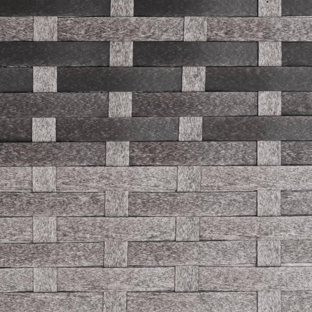 Garden Reclining Chair with Cushions Grey Poly Rattan