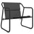 3 Piece Garden Lounge Set with Cushions Anthracite Steel