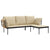 3 Piece Garden Lounge Set with Beige Cushions Poly Rattan