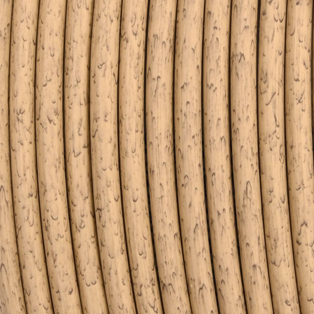 3 Piece Garden Lounge Set with Beige Cushions Poly Rattan